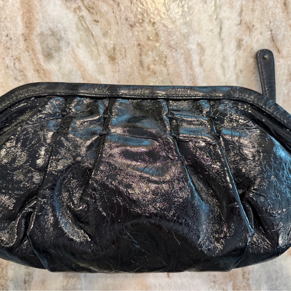 GAP Black Patent Leather Clutch